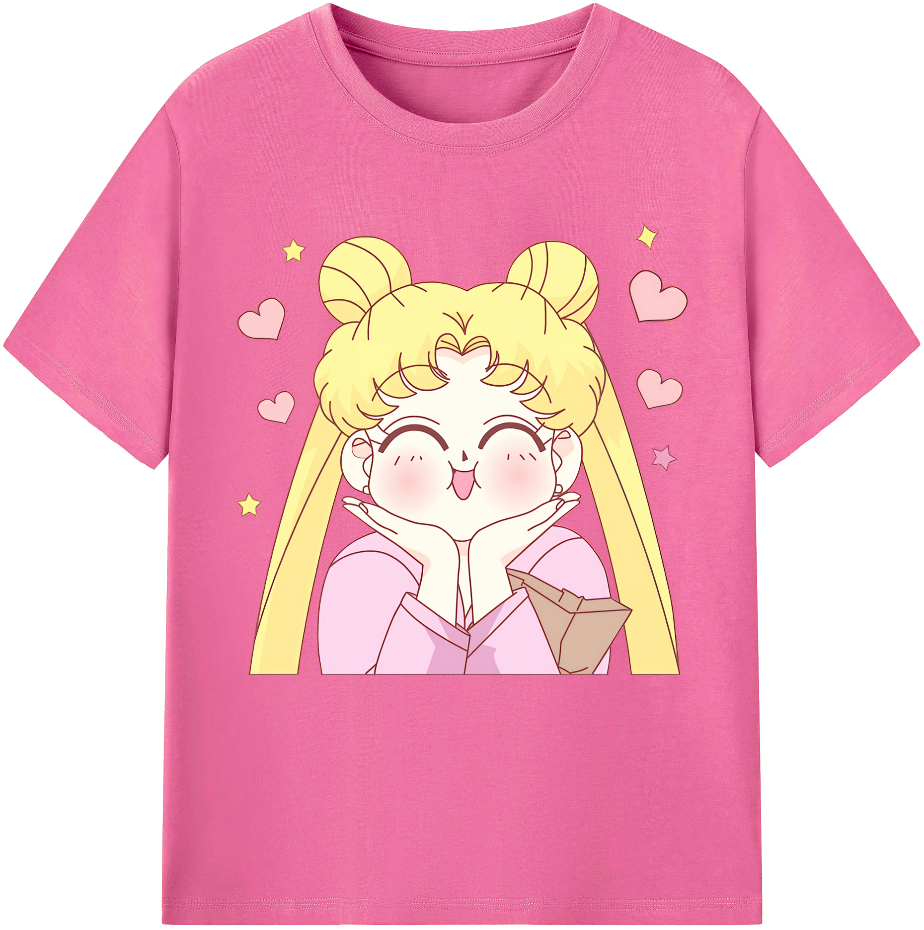 （画像用） 美少女戦士セーラームーン 愛野 美奈子 あいの みなこ Sailor Moon Aino Minako レディースカジュアルプリントTシャツ（綿100％）